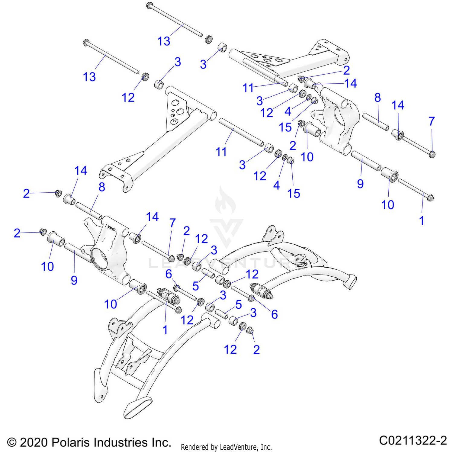 SUSPENSION, REAR CONTROL ARM MOUNTING - A26SYY95AK (C0211322-2)