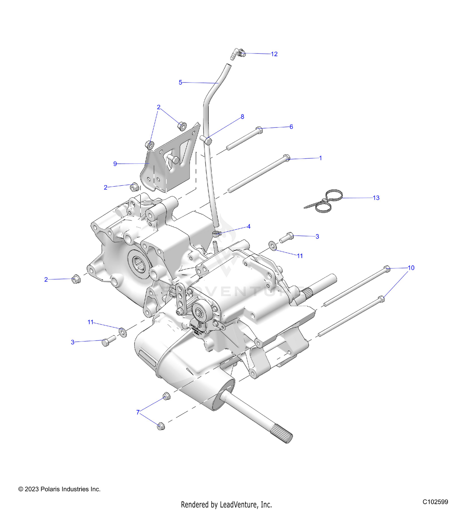 DRIVE TRAIN, MAIN GEARCASE MOUNTING - A26SEE57P8 (C102599)