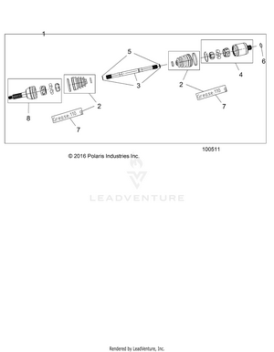 Drive Train, Rear Half Shaft - A18daa50b7 (100511) Schematic