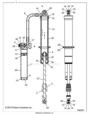Suspension, Rear Shock - Z15vde99fv (7044373) Schematic