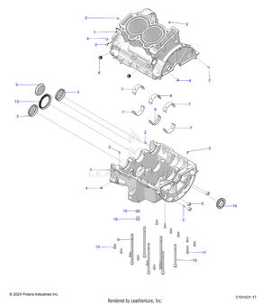 Engine, Crankcase - A22sva85a3 (c101431-17) Schematic