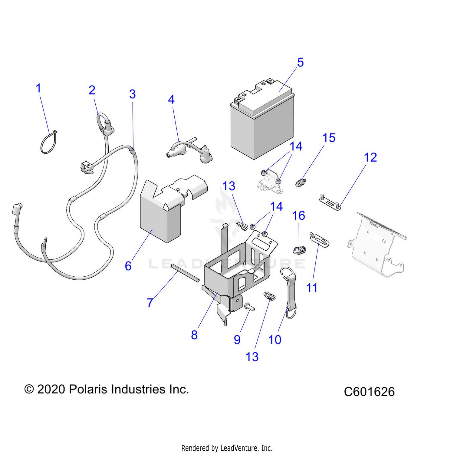 ELECTRICAL, BATTERY/BOX and CABLES - S22TLP6RS E.S. OPTION (C601626)