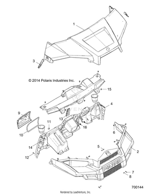 Body, Hood, Dash And Grill - R15rma57fa (700144) Schematic