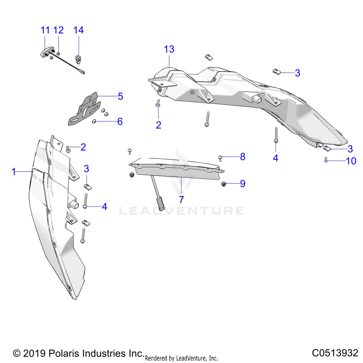 ELECTRICAL, REAR LIGHTING (USA) - T21AARGB/SGD USA ONLY (C0513932)
