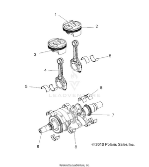 Engine, Crankshaft And Piston - R16rt_87 All Options (49rgrpiston11rzr875) Schematic