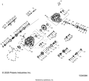 Drive Train, Main Gearcase Internals - Z22s1e99al/bl (1334384) Schematic