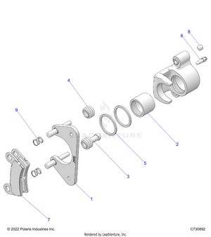 Brakes, Rear Caliper - R23tae99ad/ap/bd/bp (c730892) Schematic