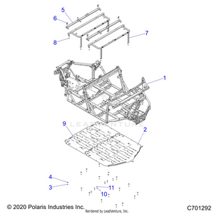Chassis, Main Frame And Skid Plates - R24t6a99a1/b1 T6ead/bd/am/bm/a9/b9 (c701292) Schematic