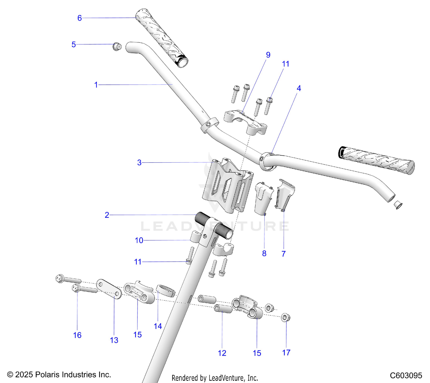 STEERING, UPPER and HANDLEBAR ASM. - S26AJB6RSL/REL/AJE6RSL (C603095)