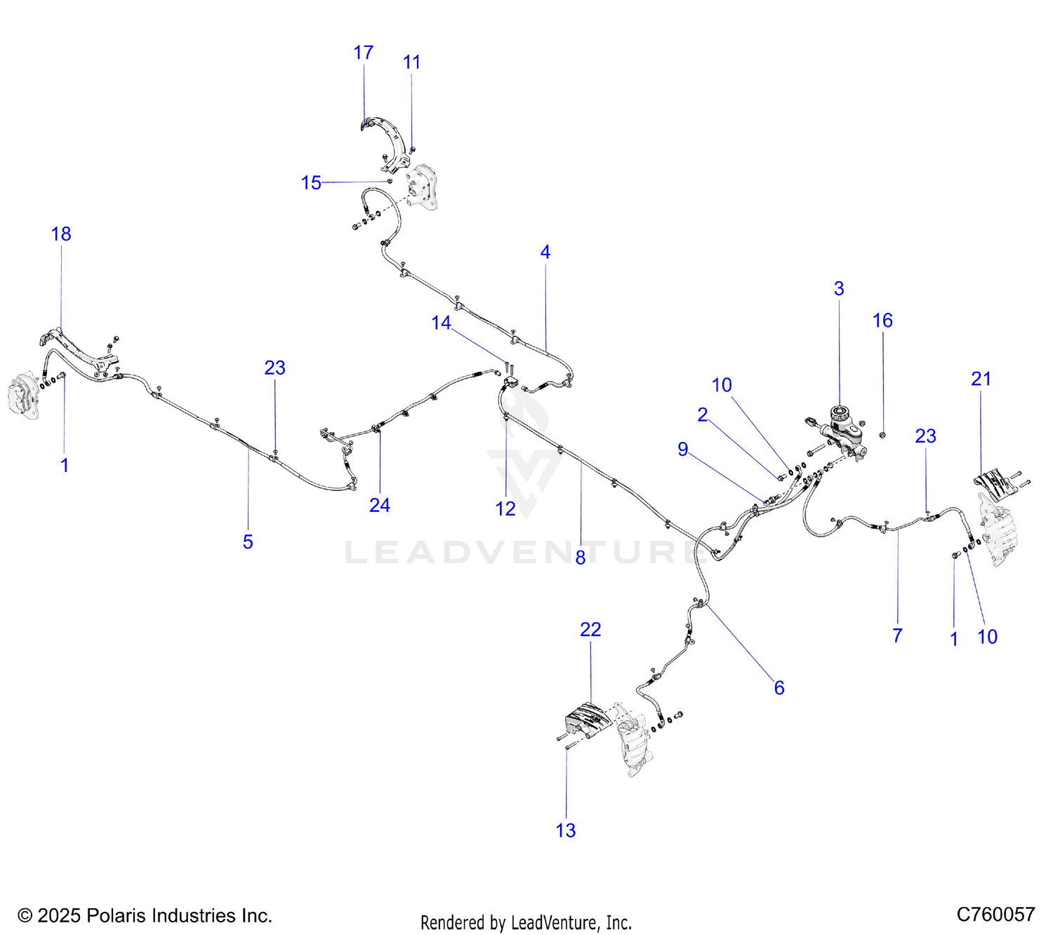 BRAKES, BRAKE LINES AND MASTER CYLINDER - Z26XPD92AN/BN/AH/BH (C760057)