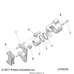 Brakes, Rear Caliper - R21rre99a9/ac/ap/aw/b9/bc/bp/bw (c700016) Schematic