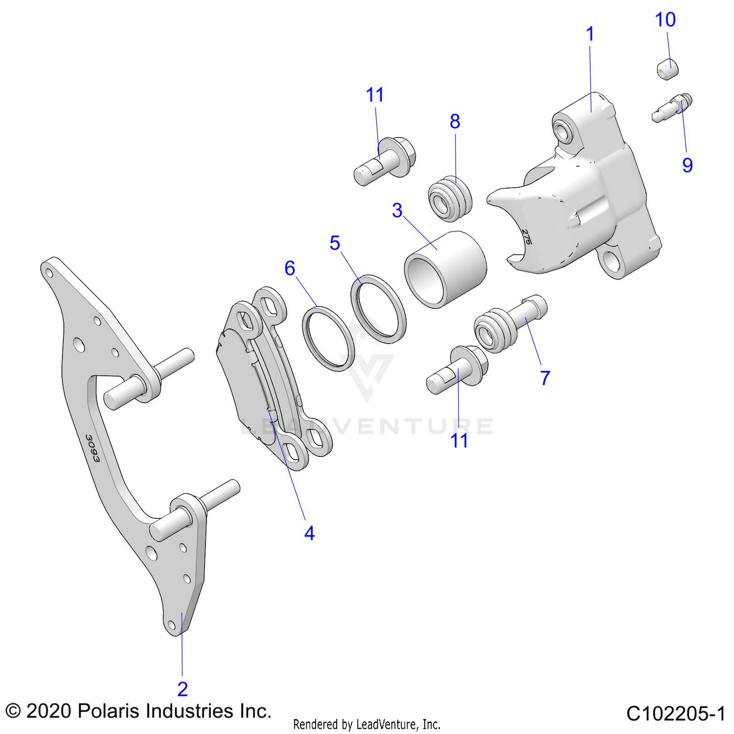 BRAKES, FRONT CALIPER - A26SLE95PF (C102205-1)