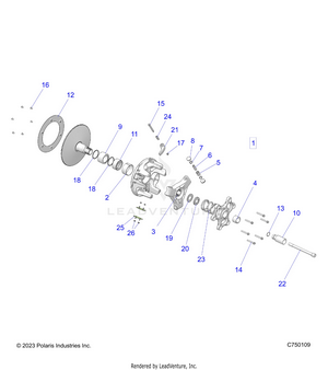 Drive Train, Primary Clutch - Z24rmd2kah/al/bh/bl (c750109) Schematic