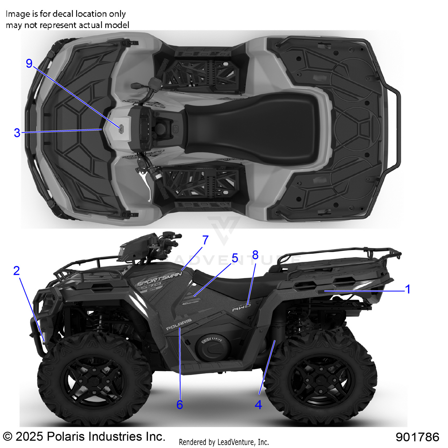 BODY, DECALS, GRAPHIC - A26SEZ57AB (901786)