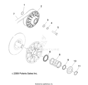 Drive Train, Secondary Clutch - R14rh76aa/76ac/7eaz (49atvclutchdriven10rzri) Schematic