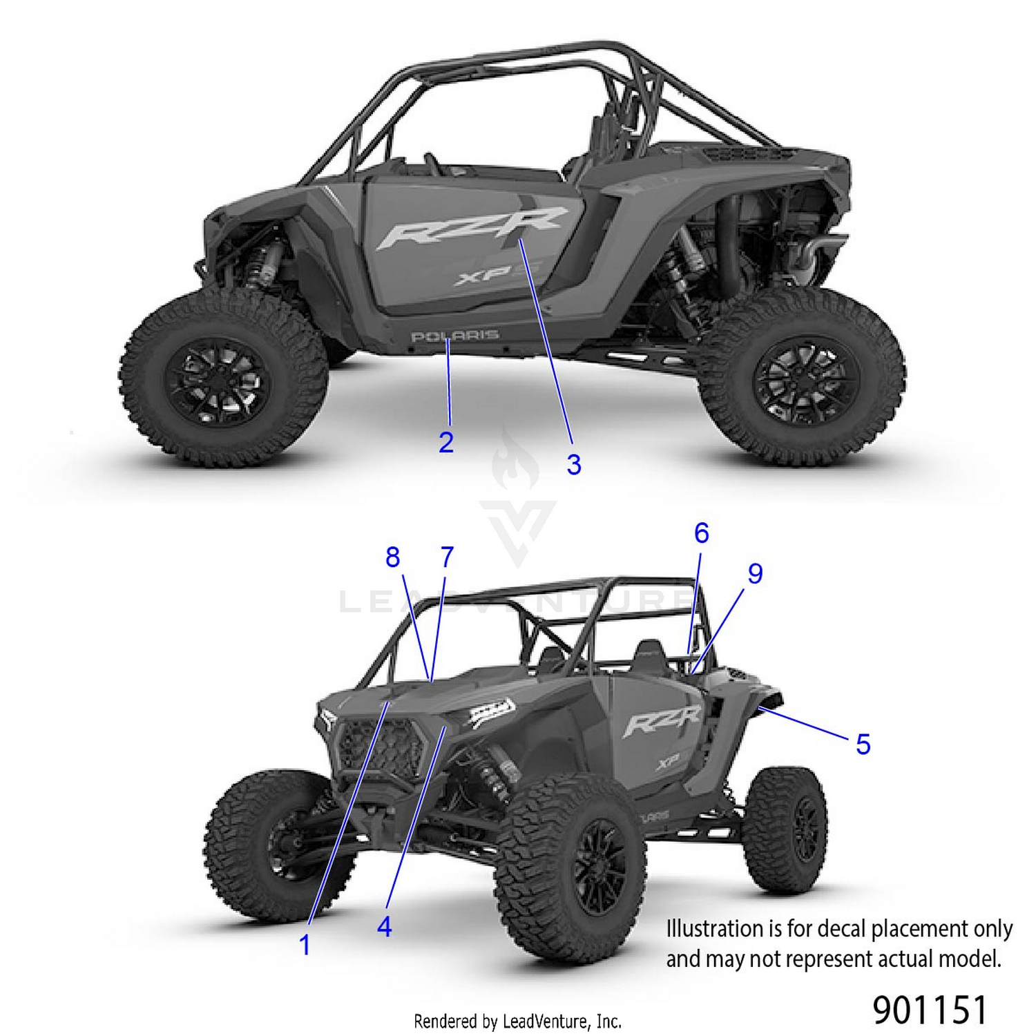 BODY, DECALS - Z26NEX99A4/B4/A6/B6 (901151)