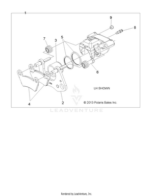 Brakes, Caliper, Front - R14wh57aa/ac/ar/6eat (49rgrcaliper14570crew) Schematic