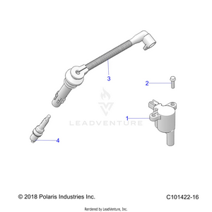 Electrical, Ignition Coil, Wire And Spark Plug - A20sea50a1/a5/ca1/ca5 (c101422-16) Schematic