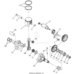 Piston And Crankshaft Xplorer 400l W969140 (4935983598c012) Schematic