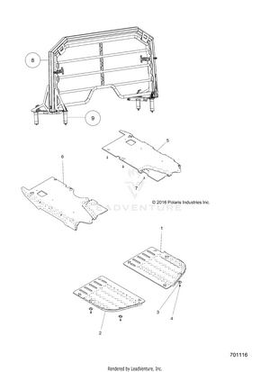 Body, Undercarrage Protection & Rack - R17rtu99at/bt (701116) Schematic