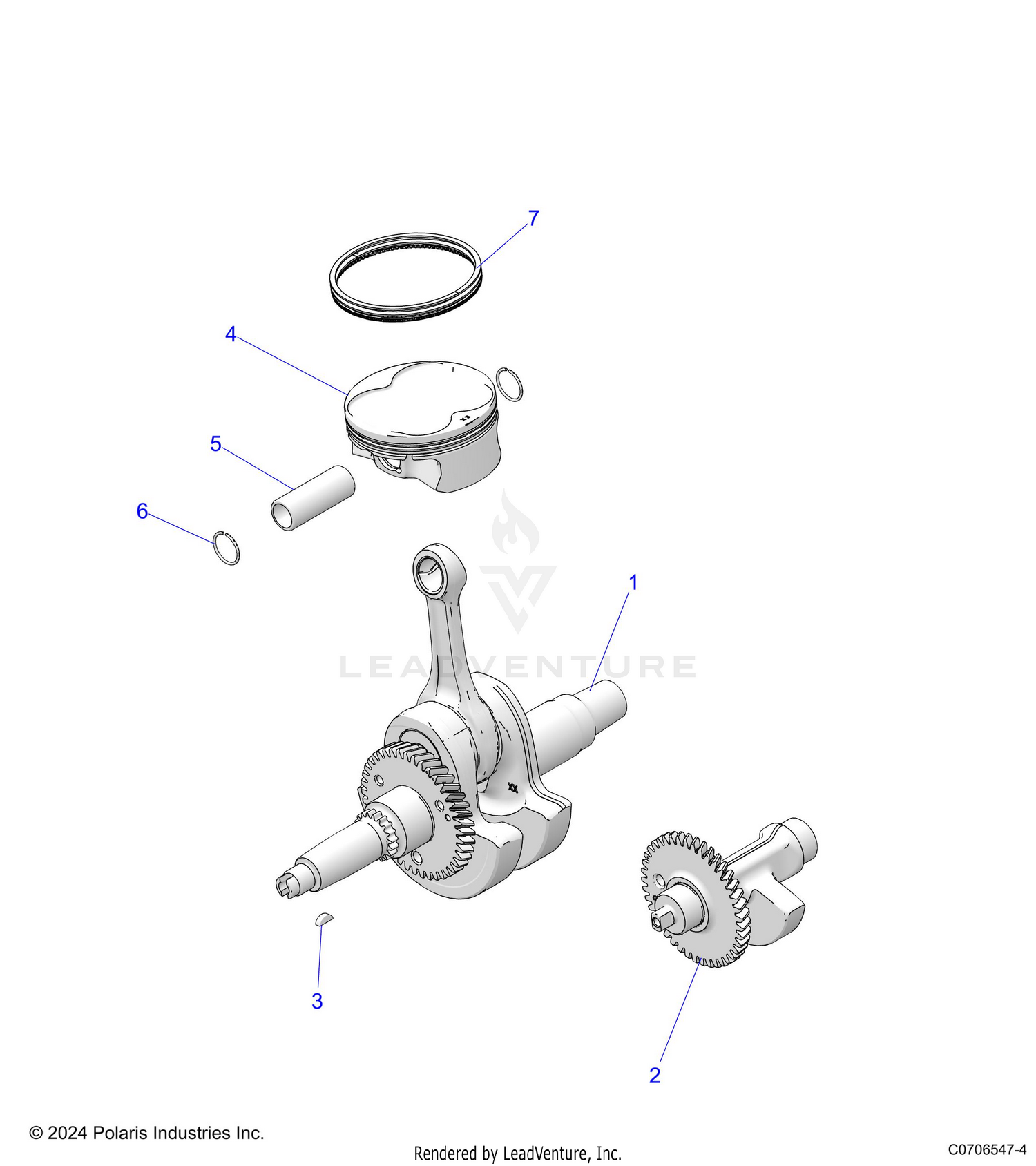 ENGINE, CRANKSHAFT, PISTON and BALANCE SHAFT - D26M4A57B4/G57B4/U57B4/W57B4 (C0706547-4)