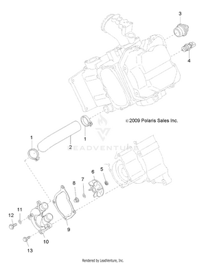 Engine, Water Pump - R11rh50ag/ah/ar (49rgrwaterpump105004x4) Schematic