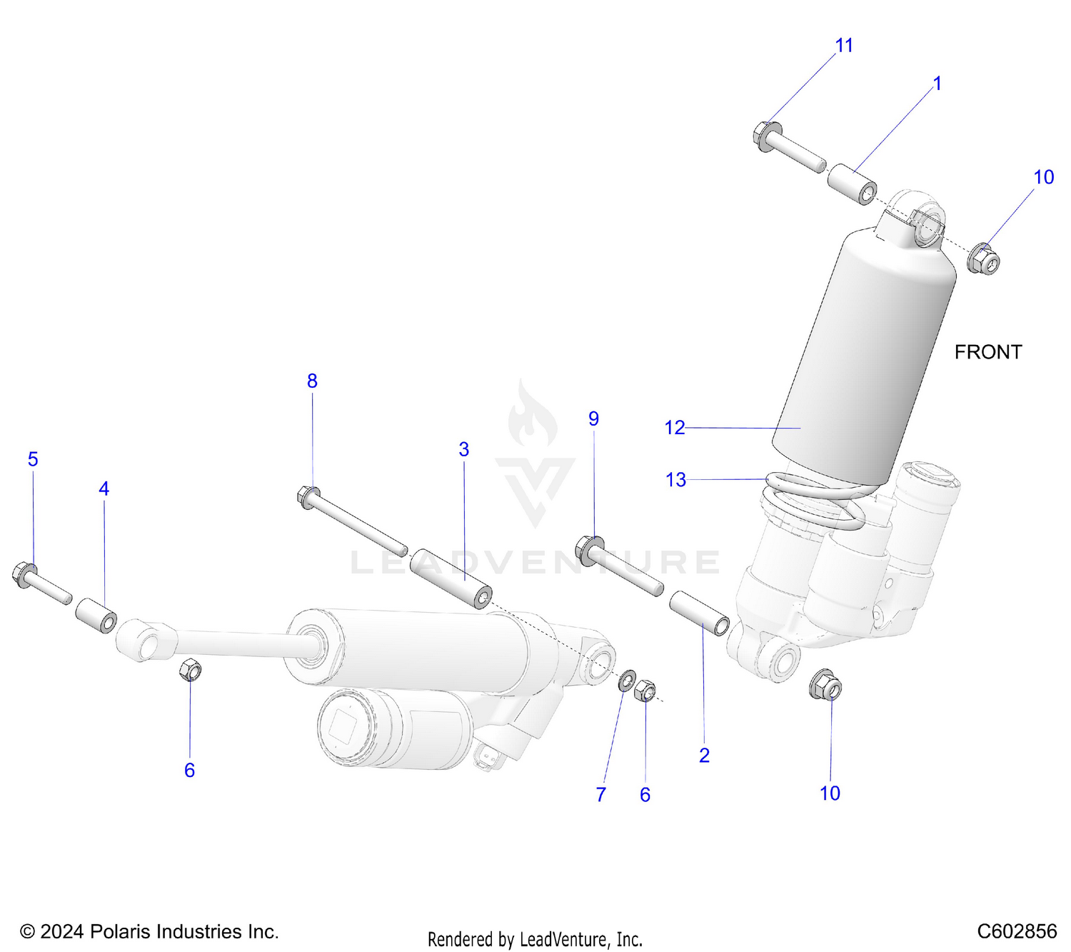 SUSPENSION, SHOCK MOUNTING, REAR SUSP. - S26TDZ8RS (C602856)