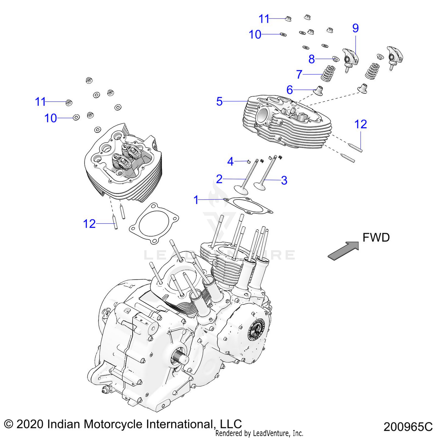 ENGINE, CYLINDER HEAD ASM. - N26DNDBH ALL OPTIONS (200965C)