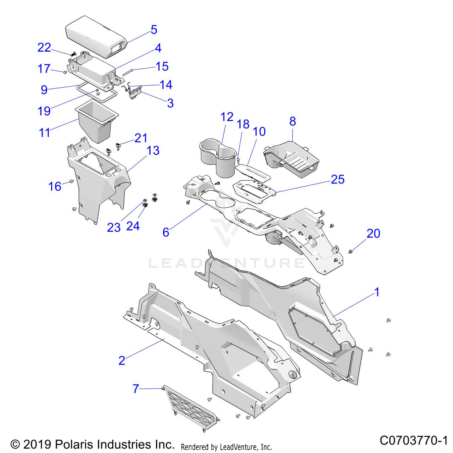 BODY, CENTER CONSOLE - Z24GAE92A/92B (C0703770-1)