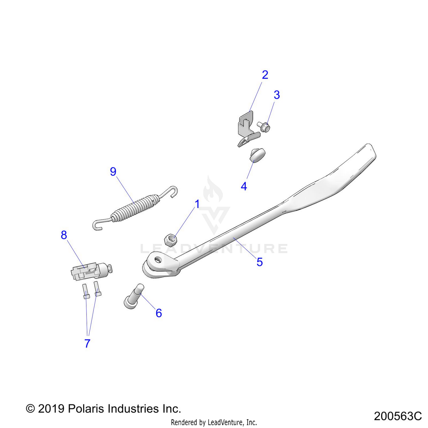 CHASSIS, SIDE STAND - N22TCBAA ALL OPTIONS (200563C)