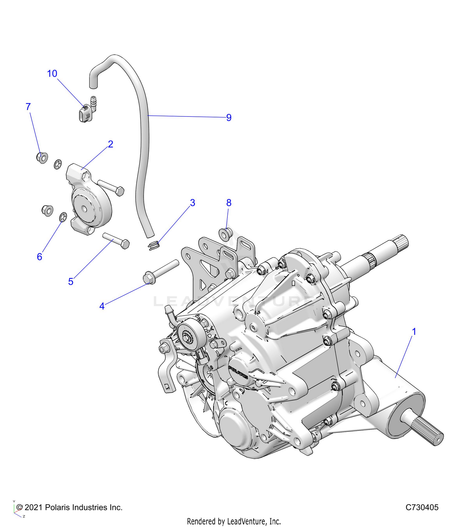 DRIVE TRAIN, MAIN GEARCASE, MOUNTING - D24M4A57B4/G57B4/U57B4/W57B4 (C730405)