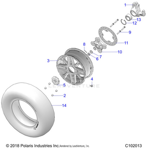 Wheels, Front And Hub - A20sxz85af/ap/caf/cap (c102013) Schematic