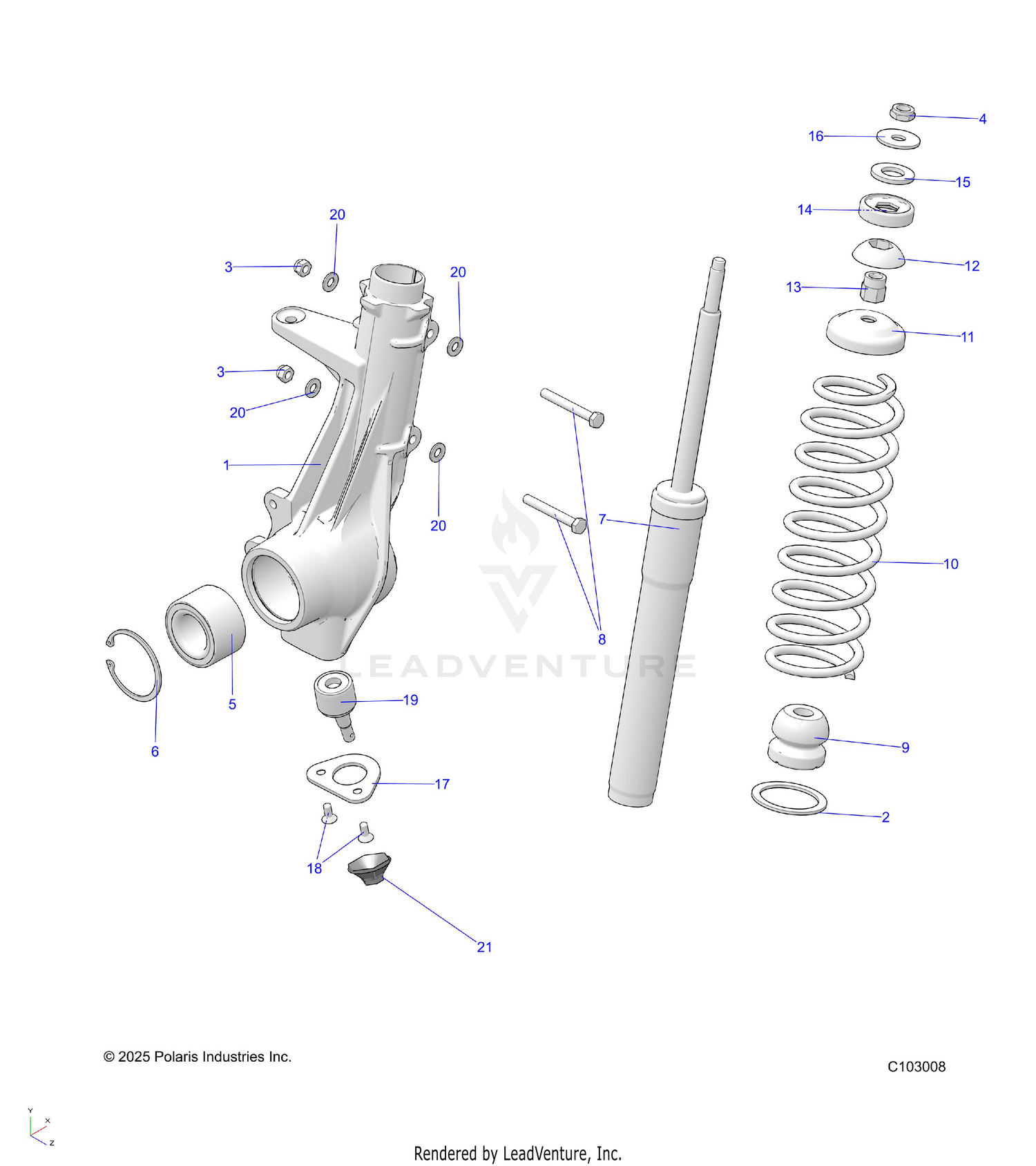 SUSPENSION, FRONT STRUT - A26SEE57CL/EL (C103008)
