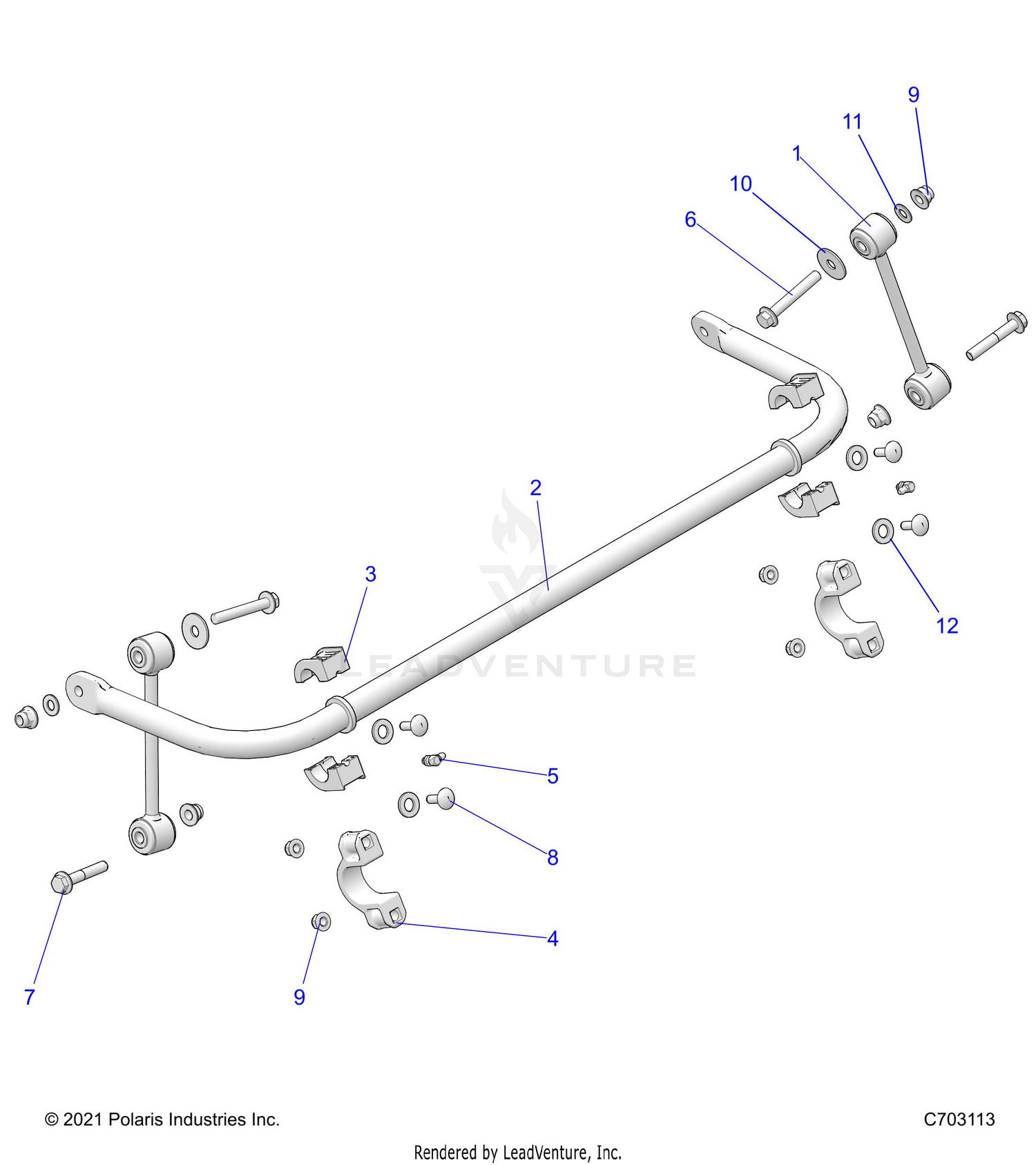 SUSPENSION, STABILIZER BAR, REAR - Z26NEE99C4 (C703113)