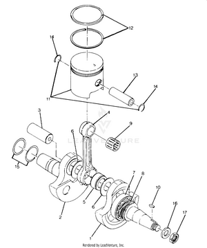Crankshaft And Piston Assembly (4916341634033a) Schematic