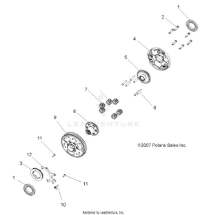 Drive Train, Differential - A08dn50af/as/aw/az (49atvtransmission08spx25) Schematic