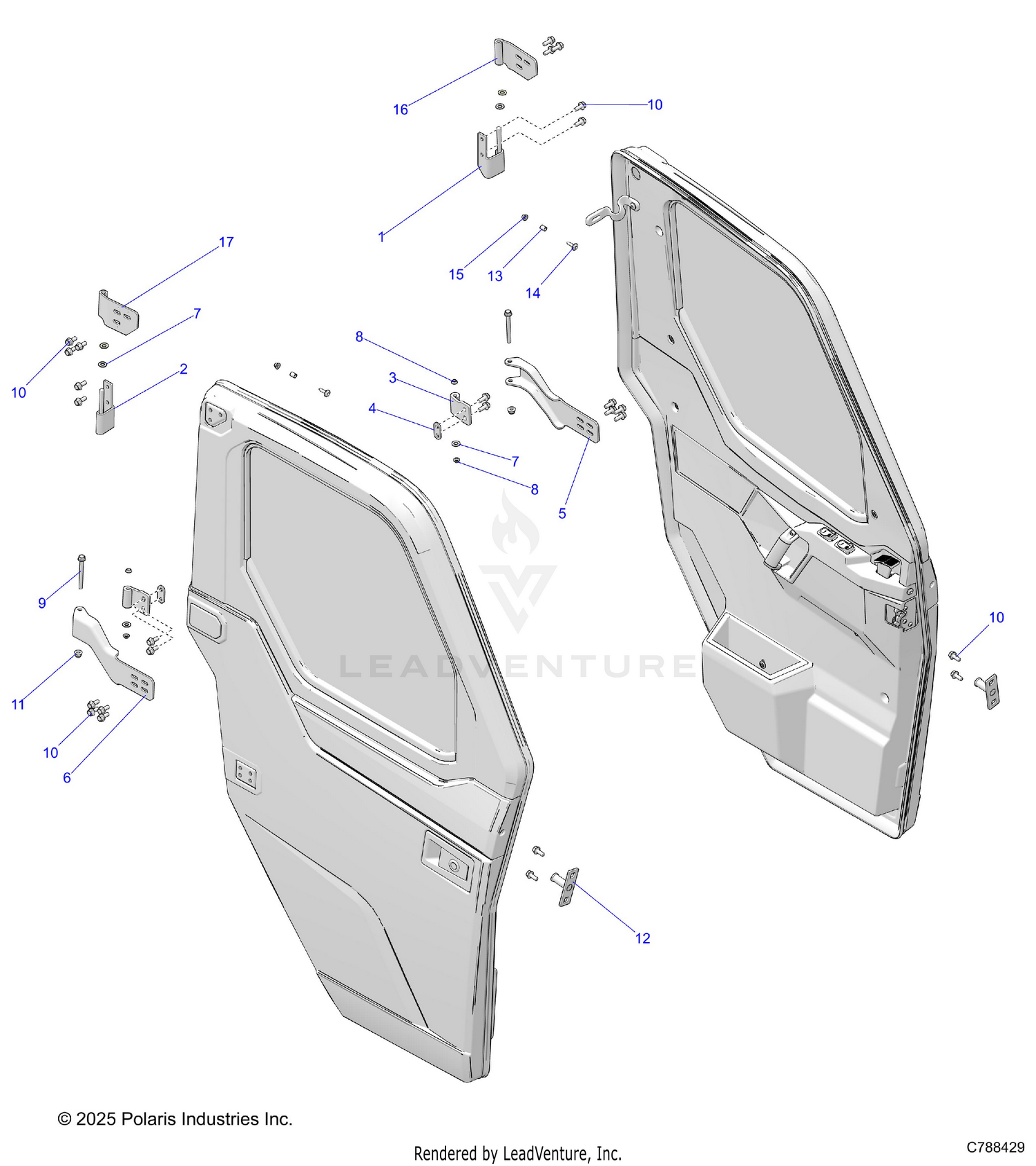 BODY, DOOR, FRONT MOUNTING