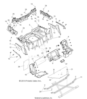 Body, Rear Rack And Fenders - Z14vh76ac/ad/eai/eak/eaj/eal/eaw (49rgrrackmtg13rzr) Schematic