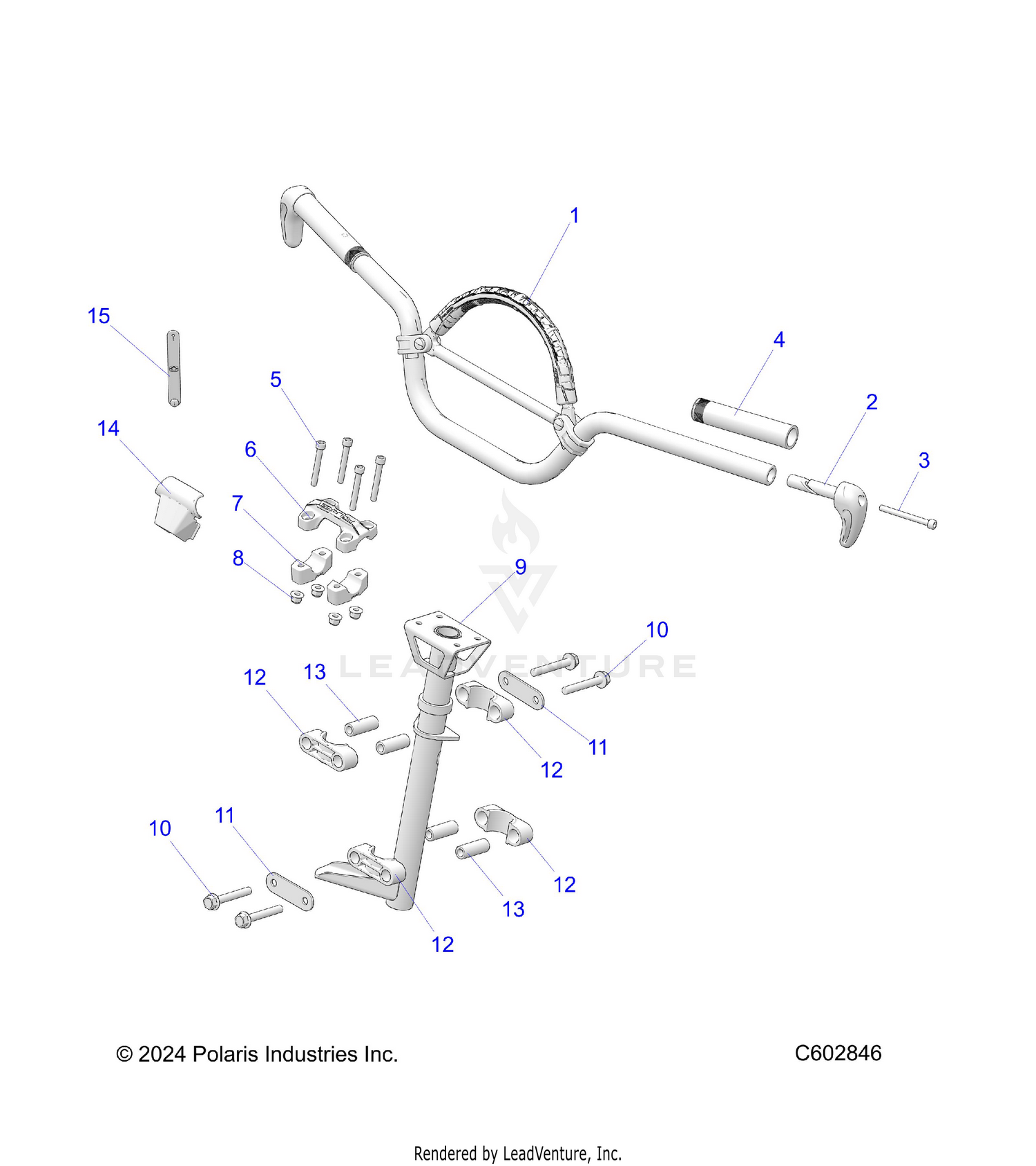 STEERING, HANDLEBAR MOUNTING - S26TGM8MS (C602846)