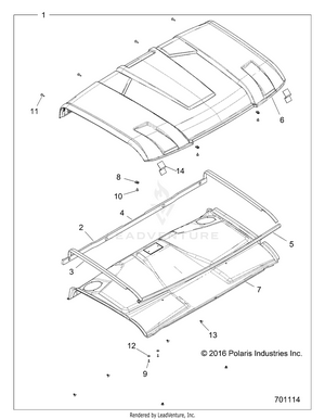 Body, Roof - R17rtu99av/bv/at/bt (701114) Schematic