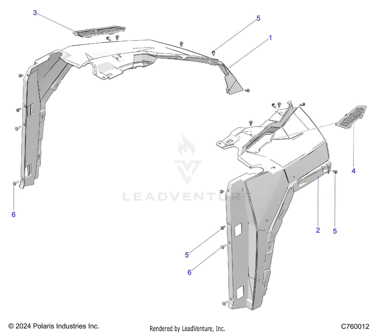 BODY, FENDERS, FRONT