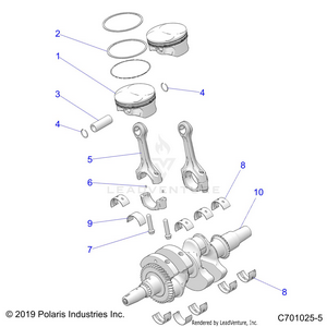 Engine, Crankshaft And Piston - Z24ase87a5 (c701025-5) Schematic