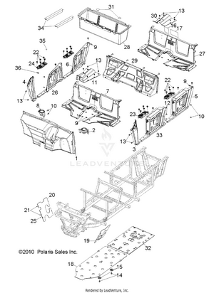 Body, Floor And Fenders - R12wh50ag/ah/ak/ar (49rgrmoldings11500crew) Schematic