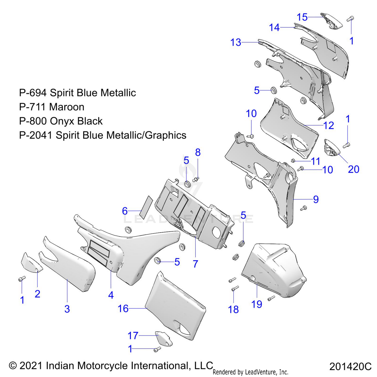 BODY, SIDE/REAR COVERS - N22LCARR ALL OPTIONS (201420C)