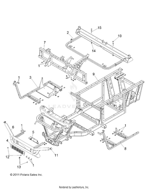 Chassis, Frame And Front Bumper - R14rh76aa/76ac/7eaz (49rgrframe13800mid) Schematic