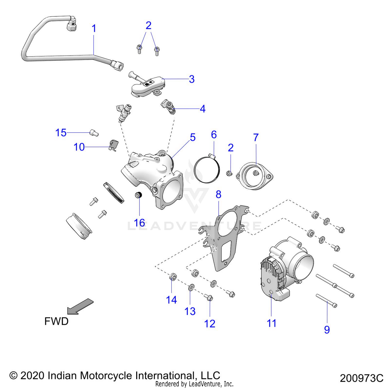 FUEL SYSTEM, FUEL CLAM SHELL/THROTTLE BODY - N22TCBAA ALL OPTIONS (200973C)