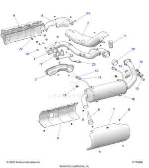 Engine, Exhaust System - R23tae99ad/bd/ap/bp (c700941) Schematic