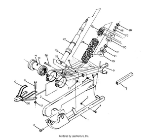 Swing Arm Weldment (rear) Big Boss 4x6 Updated 2 - 91 (4919801980027a) Schematic