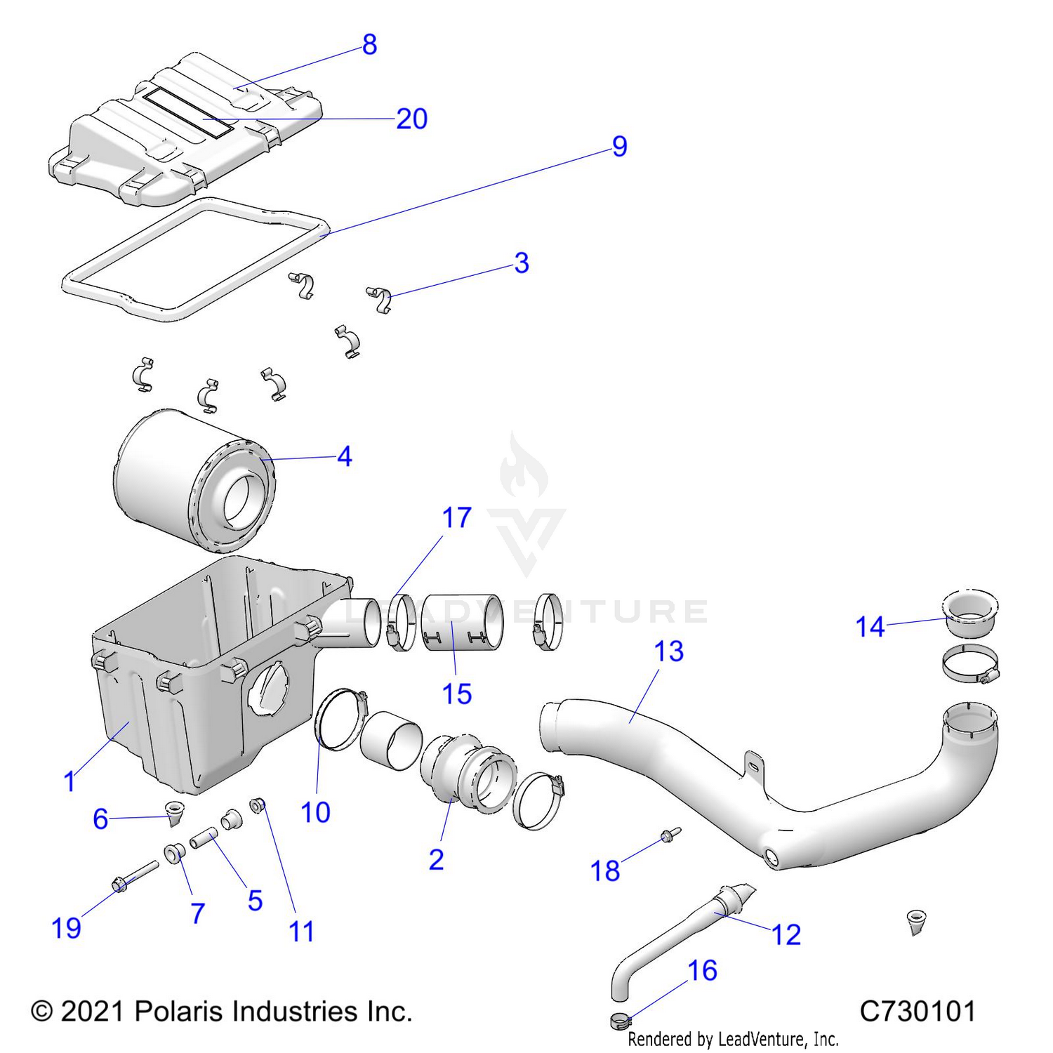 ENGINE, AIR INTAKE SYSTEM - D24M4A57B4/G57B4/U57B4/W57B4 (C730101)