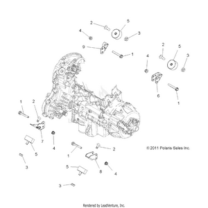 Engine, Mounting - A12zn8efk/efo (49atvenginemtg12sp850) Schematic